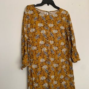 Old Navy size L mustard floral dress